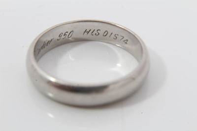 Lot 539 - Cartier platinum wedding ring