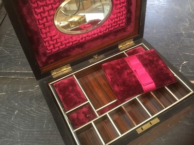 Lot 138 - Good quality Victorian burr cedar jewellery / writing box