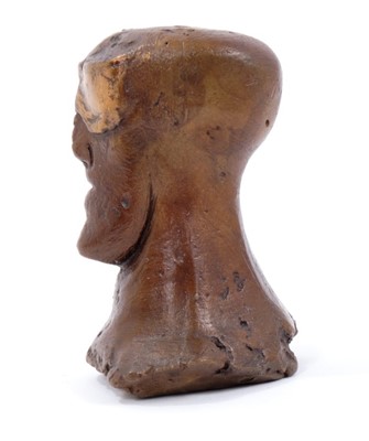 Lot 1052 - *Dame Elisabeth Frink (1930-1993) Rook bronze chess piece ‘Goggled Heads' 1967/9