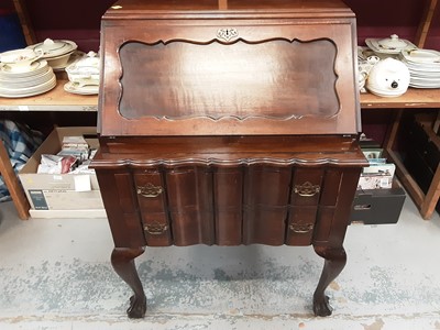 Lot 892 - South African bureau and matching chest of drawers