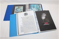 Lot 1411 - Five albums containing autographs and...