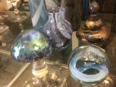 Lot 332 - Isle of Wight vase and scent bottle, Caithness and other art glass