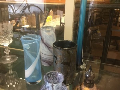 Lot 332 - Isle of Wight vase and scent bottle, Caithness and other art glass