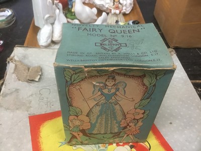 Lot 155 - Vintage Disneyland Nursery Tea Set, together with three mechanical dancing dolls and a musical jewellery box