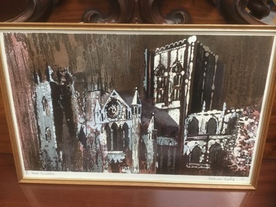 Lot 253 - Andrew Wade (20th century) print in colours, York Minster, signed and numbered from an edition of 40