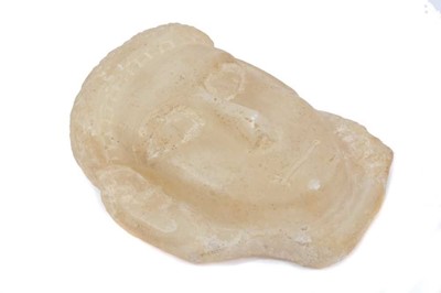 Lot 748 - Ancient carved alabaster head, probably Yemen