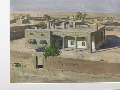 Lot 1033 - *Frank Wootton (1911-1998) oil on canvas laid on board - Iran Landscape