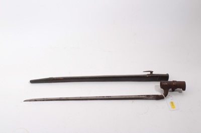 Lot 1021 - Victorian Enfield socket bayonet in scabbard