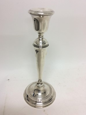 Lot 744 - Silver candlestick by Walker & Hall, Birmingham 1918