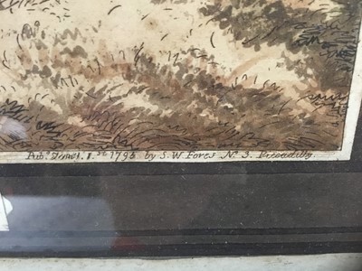 Lot 70 - Set of four shooting prints published 1796 by Fores after Howitt, in Hogarth frames