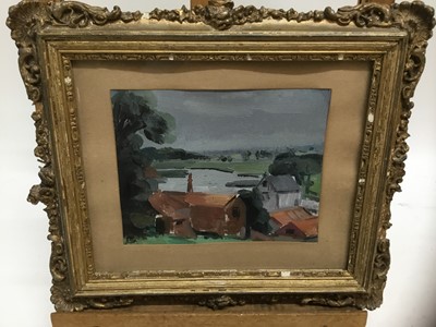 Lot 68 - Interesting oil on canvas painting of Thorrington Mill, inscribed verso, in gilt frame