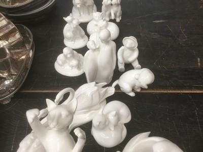 Lot 161 - Collection of white glazed figurines by Doulton and others