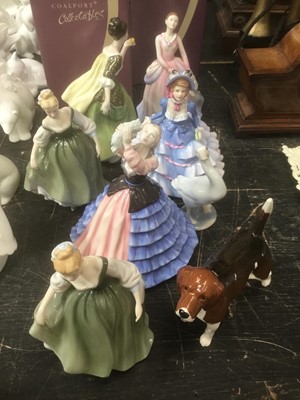 Lot 162 - Collection of Coalport figurines and others
