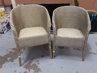 Lot 886 - Two 1930s Lloyd Loom chairs