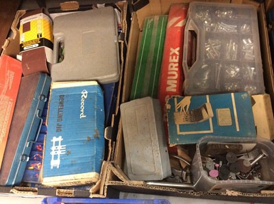 Lot 464 - Quantity of tools, tool box, clamps and accessories