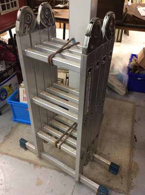 Lot 452 - Aluminium folding ladder