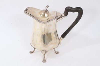 Lot 261 - Edwardian silver hot water jug