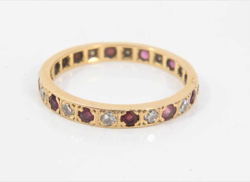 A Ruby and Diamond eternity ring SOLD OUT