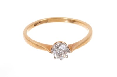 Lot 480 - Diamond single stone ring