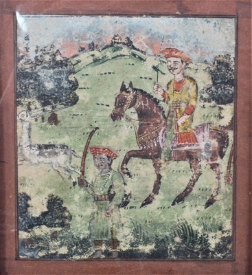 Lot 852 - Very early, possibly 16th century Indian gouache miniature