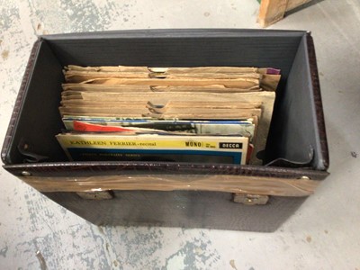 Lot 508 - Two boxes of Motown, Soul, Funk and Disco single records including Michael Jackson, Ohio Players, Village People etc (approx. 275), together with vintage case that includes 78's by Bill Haley and P...