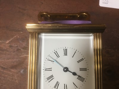 Lot 176 - Brass carriage clock by Garrard & Co