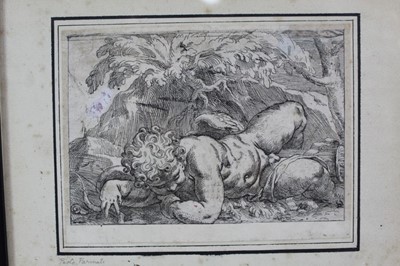 Lot 1334 - Attributed to Paolo Farinati (pen and ink- Sleeping Cupid to be advised