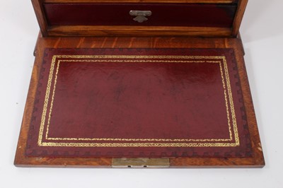 Lot 829 - Edwardian honey oak desk top stationery cabinet