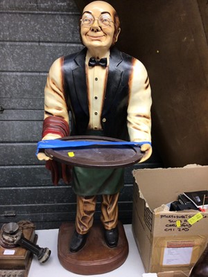 Lot 266 - Large free standing figure of a waiter