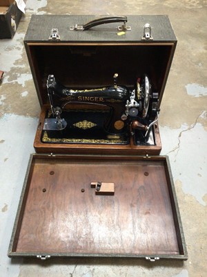 Lot 48 - Two cased sewing machines, including a Singer and an Ideal Vollzickzack