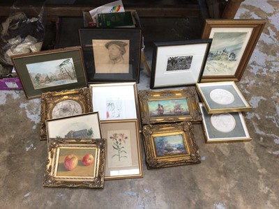 Lot 52 - Quantity of pictures, prints and Jasper type plaques
