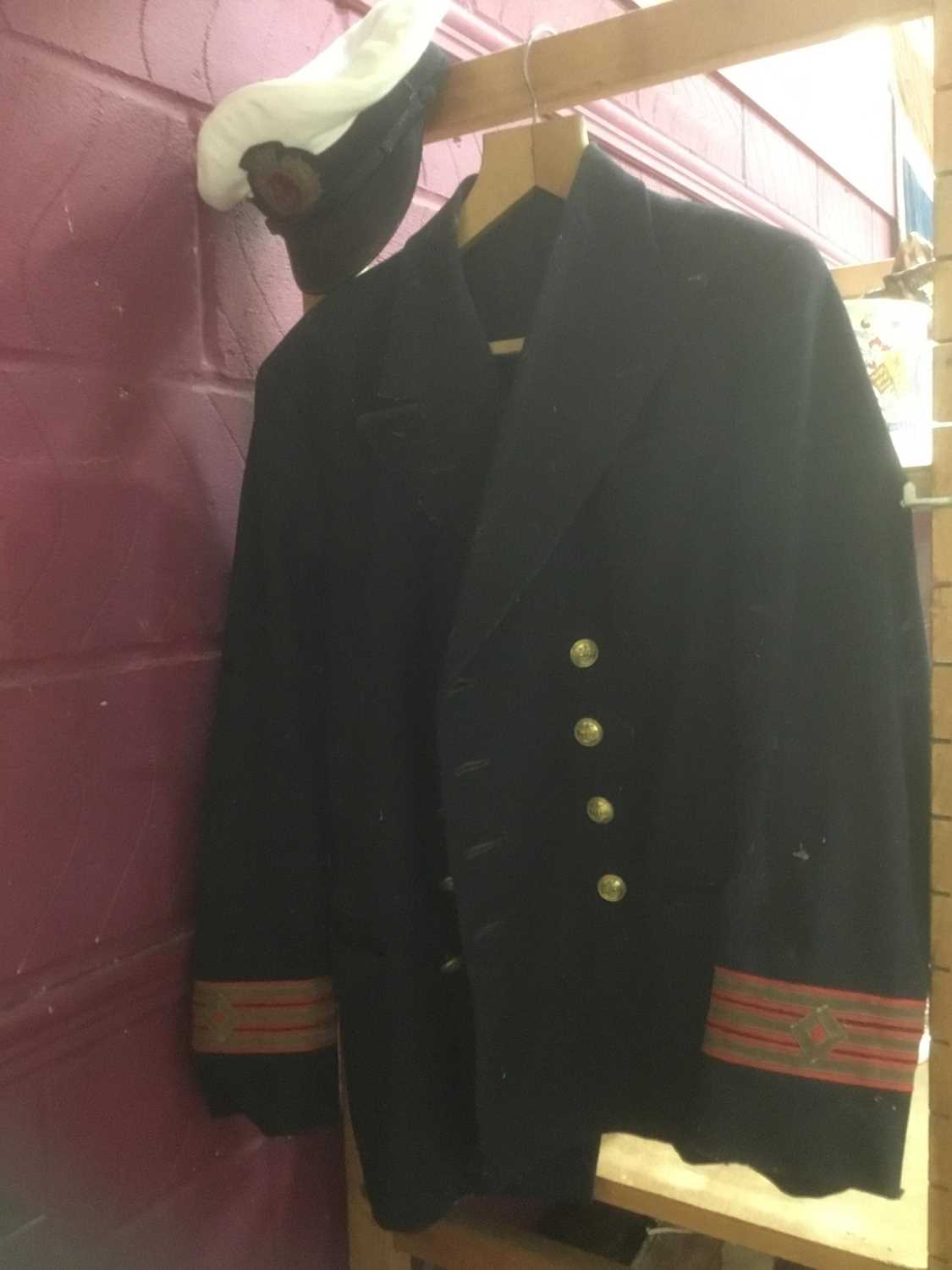 Lot 405 - Naval dress jacket and hat