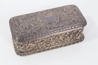 Lot 529 - Edwardian silver ring box Birmingham 1903