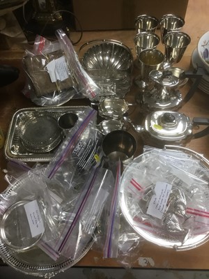 Lot 410 - Quantity of silver plate together with model animals