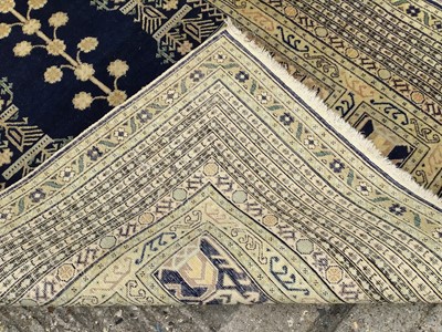 Lot 931 - Eastern rug on blue and Beije ground and one other 182x120cm, 135x85cm