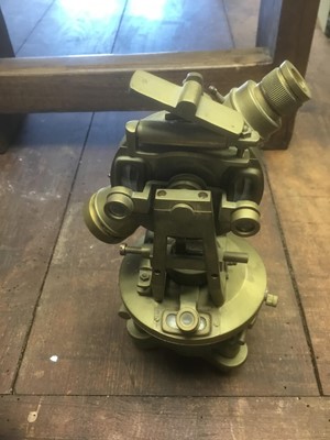 Lot 432 - Brass theodolite, 26cm high