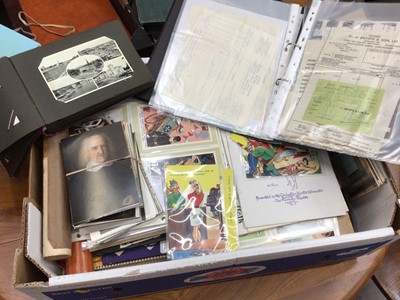 Lot 564 - Box of ephemera, with subjects including Colchester, railways, postcards, etc