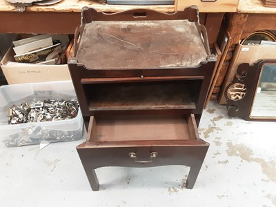 Lot 873 - Georgian mahogany bedside table, 57cm wide, 43.5cm deep, 80cm high