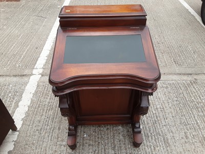 Lot 972 - Victorian style mahogany Davenport