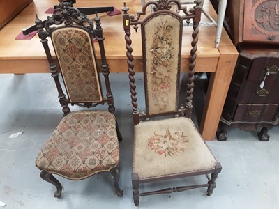 Lot 961 - Four antique chairs