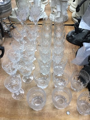 Lot 344 - Cut glass wines and tumblers