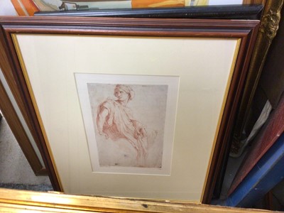 Lot 286 - Group of pictures and prints, including pencil sketches Matisse and various mirrors