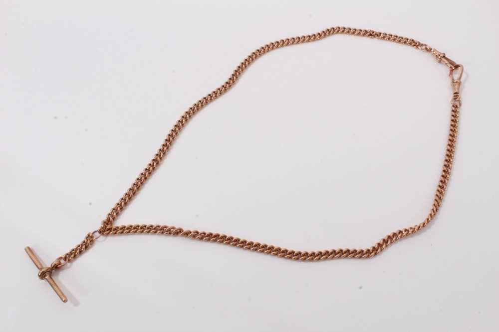 Lot 4 - 9ct rose gold watch chain