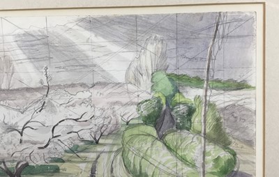 Lot 1073 - *John Northcote Nash (1893-1977) watercolour with pencil notes