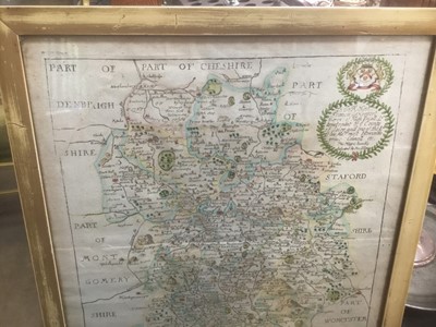 Lot 377 - Richard Blome - hand coloured engraved map of Shropshire