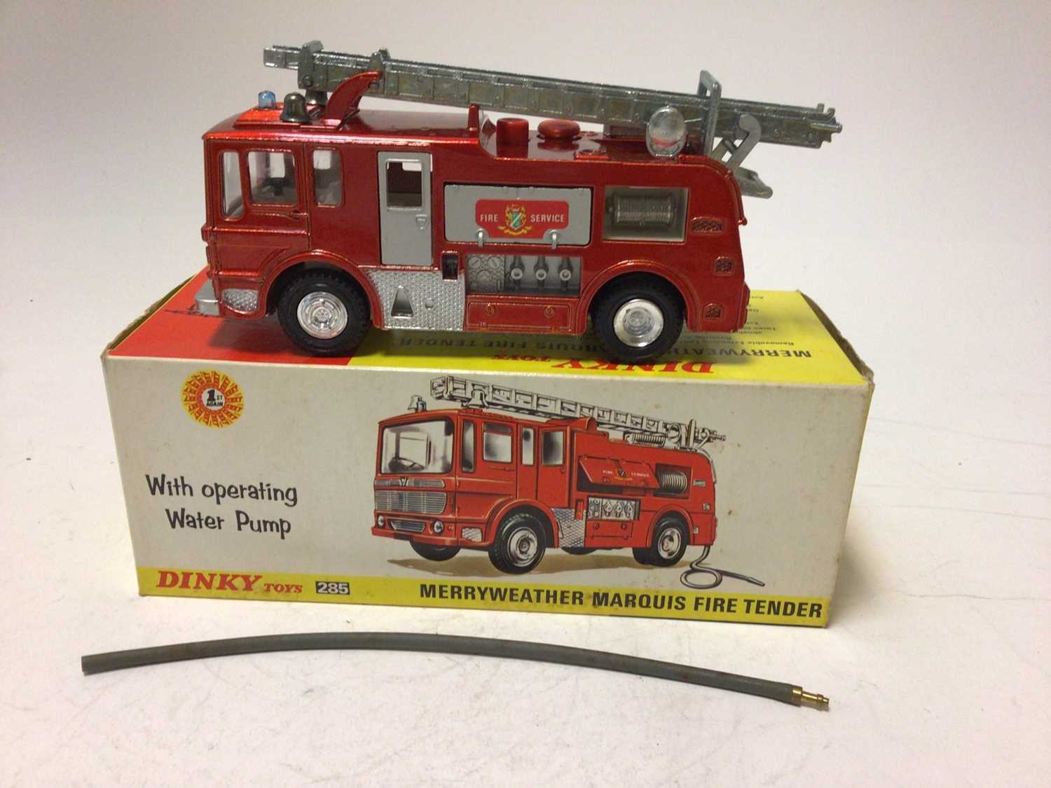 Lot 2048 - Dinky Merryweather Marquis Fire Tender No285, Ford Transit Fire Appliance No 286, both boxed (2)