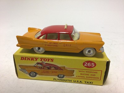Lot 2074 - Dinky Plymouth USA taxi No 265, boxed