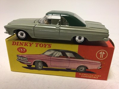 Lot 2075 - Dinky Plymouth Fury Convertible No 137, boxed