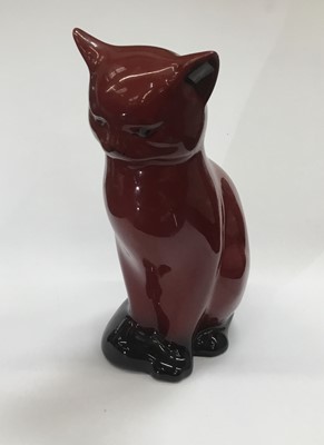 Lot 383 - Royal Doulton Flambé cat