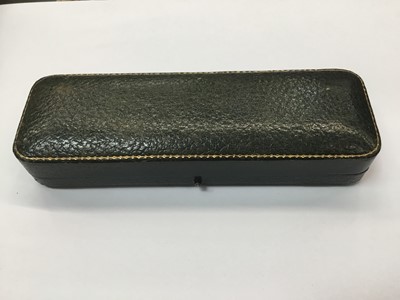 Lot 730 - Early 20th century 9ct gold Waterman's fountain pen with a 9ct gold mounted body, hallmarked London 1917, in original velvet lined tooled green leather box